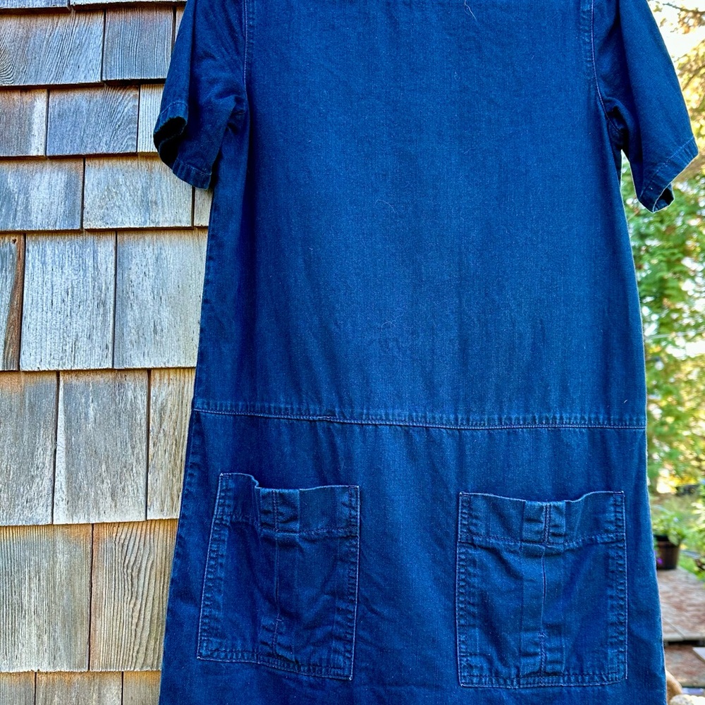 Topshop Moto Cute Denim Front Pocket Dress